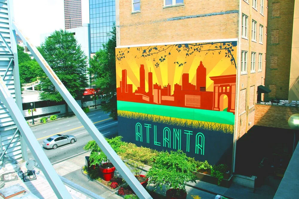 Original hand-painted mural in Atlanta, GA.